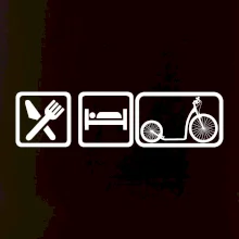 Eat sleep kolobežka veľké a malé koleso