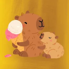 Kapybara so zmrzlinou