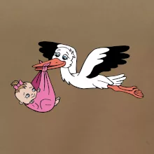 Bocian a bábätko - dievča (Hana-creative)