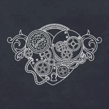 Steampunk srdce kreslené