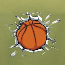 Basketbal lopta v triku