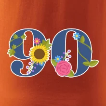 Kvetinové číslo kreslené - 90 Kvetinové číslo kreslené - 90