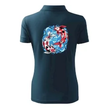 Yin & Yang Koi kapor - červený