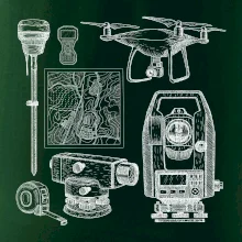 Geodet teodolit dron