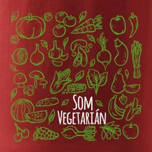 Som vegetarián - zelenina vo štvorci