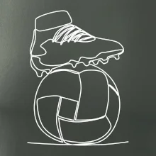 Futbalová lopta kopačka jedným ťahom