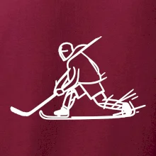 Kreslený hokejista tučnou fixkou