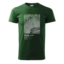 Smrk - vrstevnice v obdĺžniku