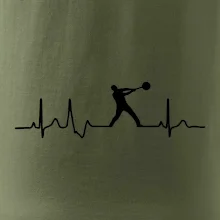 EKG hod kladivom muž