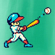 Baseballový hráč pixel art