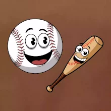 Parové tričko - baseballová raketa a loptička