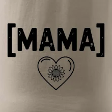 Mama nápis a srdce a slnečnice