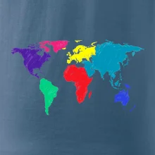 Svetové kontinenty bez názvov - farebné