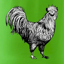 Kohút kreslený čiernobiely