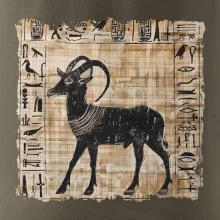 Egyptské hieroglyfy koza