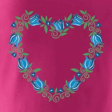 Modré tulipánové srdiečko (Pecka design)
