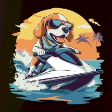 Bígel na vodnom skútri