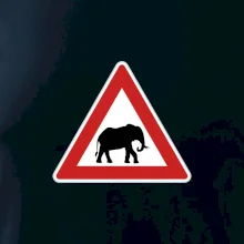 Dopravná značka - Pozor slon