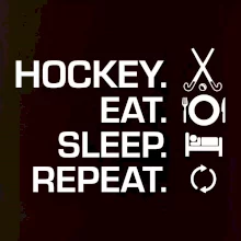 Pozemný hokej eat sleep repeat