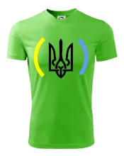 Ukrajina trojzubec s farbami