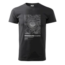 Milešovka - vrstevnice v obdĺžniku