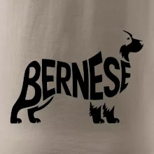 Bernese Mountain Dog nápis v tele