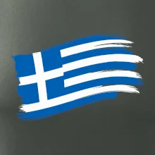 Grécko vlajka - štetkou