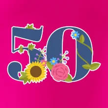 Kvetinové číslo kreslené - 50