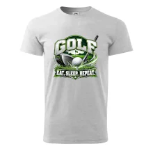 Golfová palica s loptičkou eat sleep repeat