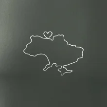 Mapa Ukrajiny - srdce