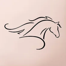 Kôň - bežiaci silueta hlavy