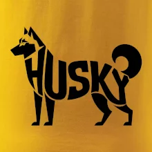 Husky nápis v tele