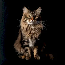 Sibírska mačka čierna fotka Sibírska mačka čierna fotka