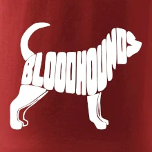 Bloodhound nápis v tele