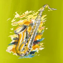 Saxofón maľovaný