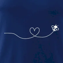 Dráha letu včely - srdce Dráha letu včely - srdce