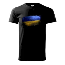 Ukrajina vlajka kreslená štetcom Ukrajina vlajka kreslená štetcom