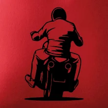 Motorkář na zádech - chopper