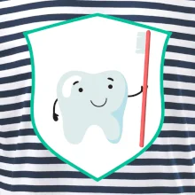 Zúbok na prsníku - zubná kefka