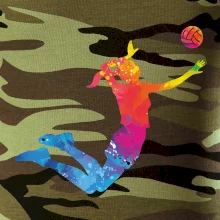 Volejbalistka splash s loptou