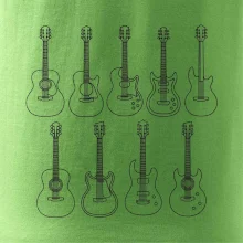 Typy gitár čiernej kresby