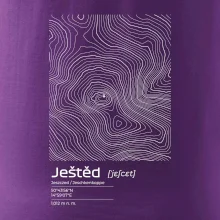 Ještěd - vrstevnice v obdĺžniku
