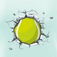 Tenisová loptička v triku Tenisová loptička v triku