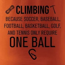 Climbing beacause one ball