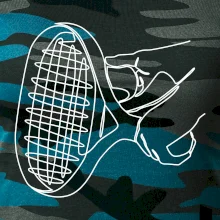 Tenisová raketa jedným ťahom