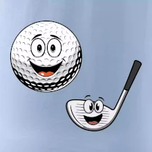 Parové tričko - Golfová palica a loptička