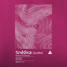 Snežka - vrstevnice v obdĺžniku