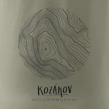 Kozákov - vrstevnice v kruhu