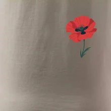 Vlčí mak kreslený na prsníku