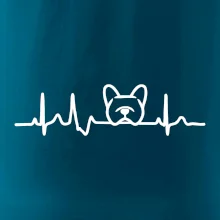 EKG Francúzsky buldoček hlava EKG Francúzsky buldoček hlava